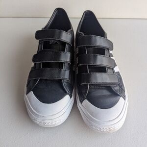 adidas Kids Black and White Velcro Sneakers
